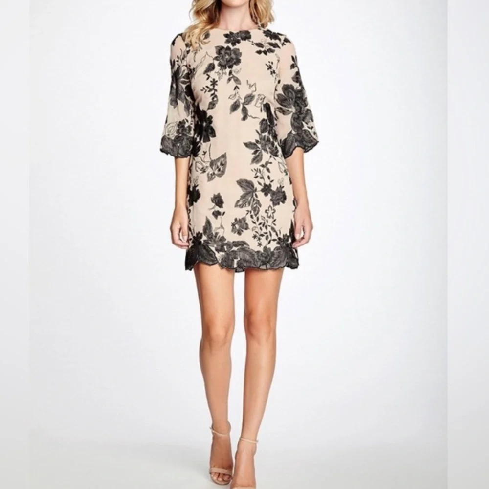 Like new Dress the Population Paige Embroidered Shift Dress - Picture 2 of 16